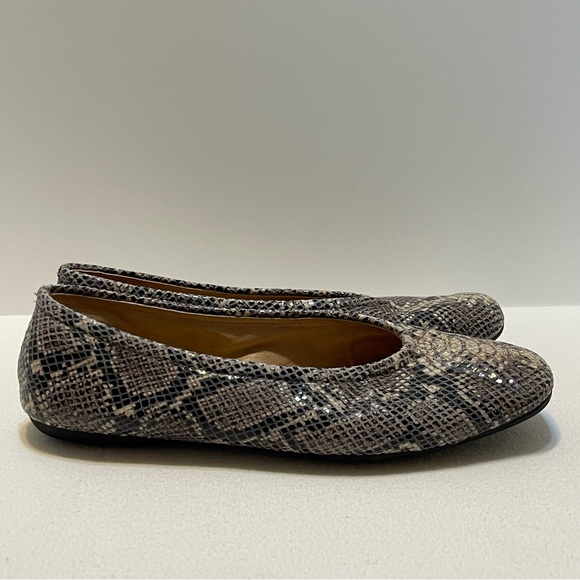 Corso Como 'Trishina' Snake Print Leather Ballet Flats Size 8 - Picture 3 of 11